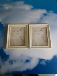 Picture Frames 8 x 10 in, Distressed Wood, White, Set of 2. New in Sealed Packs - Picture 1 of 7