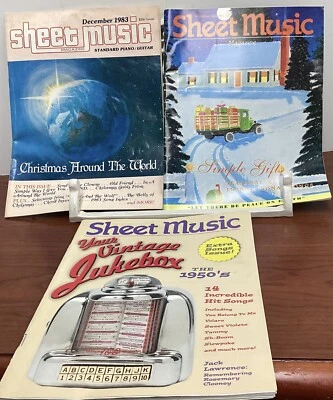 Lot Of 3:   Sheet Music Magazine:  December 1983; Nov/Dec 2001; Jan/Feb 2003 - Image 1 of 4