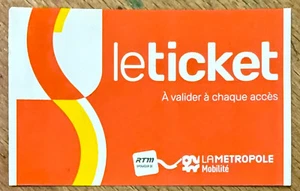 TRANSPORTTITEL MARSEILLE TICKET METROPOLE SOLO 2025 -13.11.27 BUS METRO TRAMWAY - Bild 1 von 2