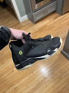Nike Mens Air Jordan 14 487471-005 Black Basketball Shoes Sneakers Size 9.5 READ - Picture 1 of 11
