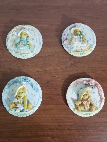 Cherished Teddies Plagues Faith Hope Charity Love Vintage 1994 Collectable Bears Cover