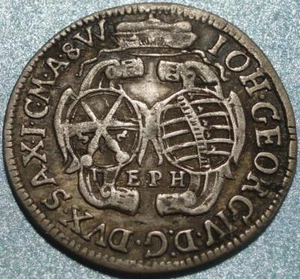 1694 SAXONY-ALBERTINE GERMANY Original, Silver “DOPPELGROSCHEN” or "1/12 THALER" - Picture 1 of 2