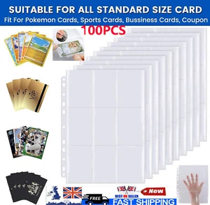 100 Sheet Premium Double Sided 9-Pocket Pages Trading Card Albums Sleeves Binder - Picture 1 of 17