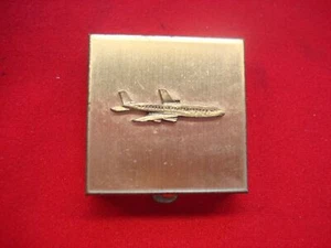 VINTAGE PILL CASE (BOX) WITH AIRLINER ON LID - Picture 1 of 7
