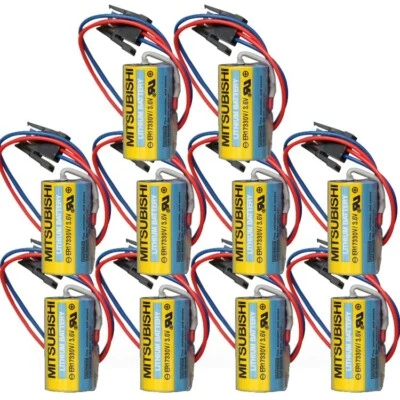 10pcs MR-BAT ER17330V/3.6V Mitsubishi A6BAT PLC Battery for FANUC CNC System New - Image 1 of 4