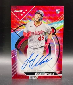 2023 Topps Finest Joey Menes ROOKIE AUTOGRAPH RED WAVE 4/5 AUTO SP FA-JM - Bild 1 von 2