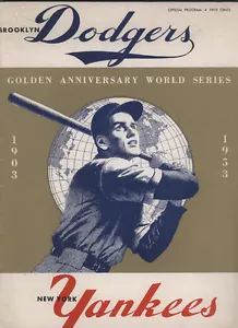 1953 DODGERS vs YANKEES, programma WORLD SERIES - versione Dodgers - Foto 1 di 1