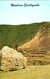 Enorme postal Dolomita Boulder 1959 Montana Earthquake Madison River Canyon - Imagen 1 de 2