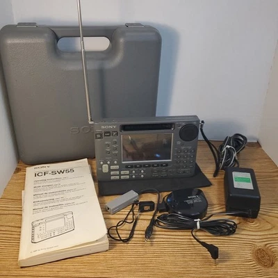 De Colección Sony ICF-SW55 Banda Mundial y Receptor de Onda Corta Radio Encendido - Estuche  Foto 1 de 4