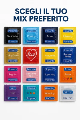 Profilattici Preservativi a Scelta i Pasante Vari Modelli Mix a Scelta 2025 - Immagine 1 di 4