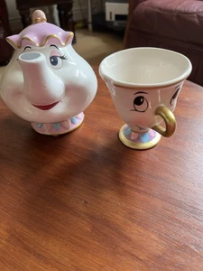 Disney Mrs Potts Chip Teapot Cartoon Beauty And The Beast Tea Pot Coffee Tea Cup - Picture 1 of 1