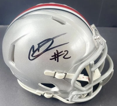 Caleb Downs Signed Autographed Ohio State Buckeyes Mini Helmet Psa/Dna Coa Champ - Image 1 of 2