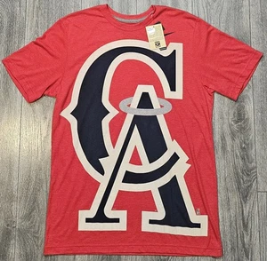 Nike MLB California Angeles Big Logo T-Shirt Heather Red Herren L 2013 Cooperstown - Bild 1 von 11