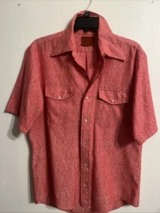 Vintage Shirt Kings Sears Vtg 60s 70s Mens Medium Ss Short Sleeve - Picture 1 of 8