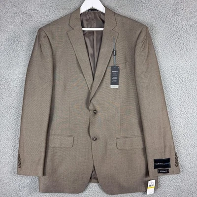Van Heusen Studio Blazer Mens 44L Brown Modern Fit Two Button Suit Separates - Image 1 of 4