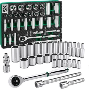 SK Tools 1/2" Drive 52 Piece Socket Set - Foto 1 di 9