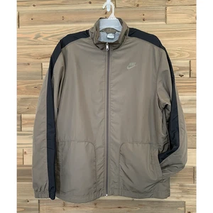 NIKE SPORTSWEAR Full Zip Brown Athletic Casual Jacket Windbreaker Men's Size XXL - Picture 1 of 13