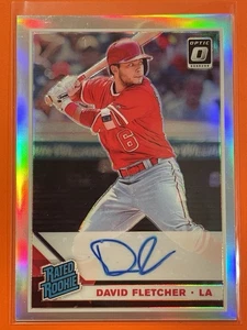 2019 Panini Donruss Optic David Fletcher Rated Rookie Auto RC #RRS-DF Baseball - Picture 1 of 2
