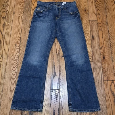 Cinch Carter Talla 30x34 Corte Bota Lavado Oscuro Denim Jean Wester Ropa de Trabajo Rodeo Foto 1 de 4