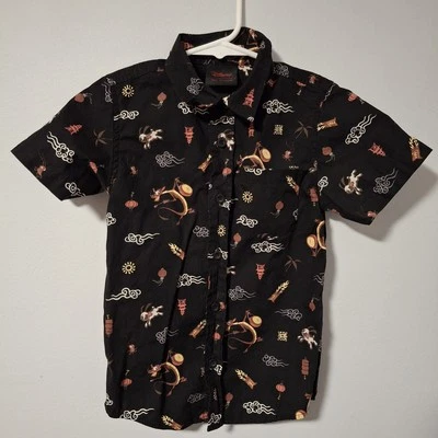 Disney Mulan Mono Estampado Abotonable Niños 4t Manga Corta Foto 1 de 4