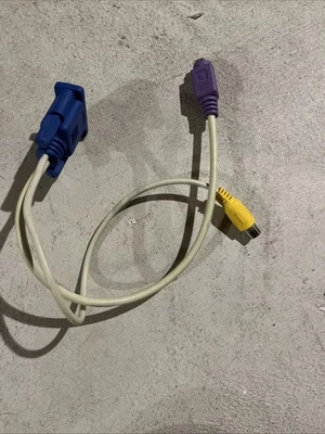 CABLE VIDEO TECLADO CPU BLANCO KVM VGA A PS2 RCA Foto 1 de 2