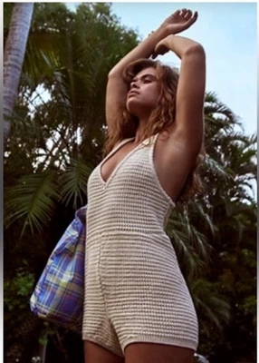 Mameluco Free People Beach Crochet XL NUEVO SIN ETIQUETAS Foto 1 de 4