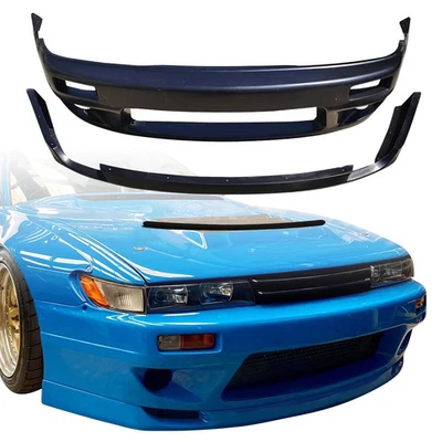 VSaero FRP TKYO v3 Wide Body Front Bumper 3pc (S13) 2/3dr for Silvia Nissan 89- Foto 1 de 4