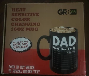 Heat Sensitive Color Changing 16oz Mug,  DAD,   NEW IN PACKAGE - Picture 1 of 6