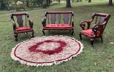 Settee,  Rocker and Matching Chair.  - Image 1 of 4