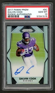 2017 Panini Prizm Dalvin Cook Silver Prizm RC AUTO #DC PSA 10 GEM MINT ๐ - Picture 1 of 2
