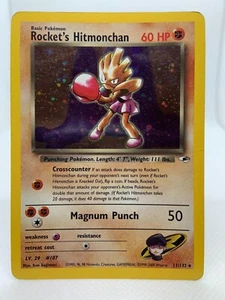 Rocket's Hitmonchan 11/132 Gym Heroes Pokemon TCG Holo Rare - Picture 1 of 10