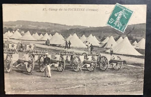 1909 France Real Picture Postcard Cover Camp Courtine Canons - Picture 1 of 2