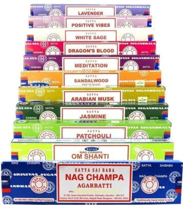 Satya Assorted Fragrance Agrabatti Natural Nag Champa Masala Incense Sticks 180g - Image 1 of 4