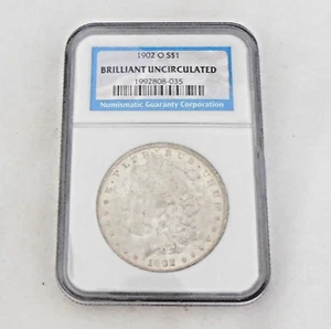 NGC GRADED MORGAN 1902-O BRILLIANT UNCIRULATED SILVER DOLLAR - Picture 1 of 6