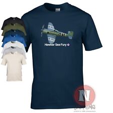 Hawker See Fury Kämpfer Flugzeuge T-Shirt Großbritannien Fleet Luft Arm WW2