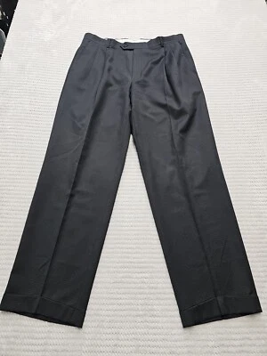 Hart Schaffner Marx Pants Mens 36 Dress Pants Pleated Front Windowpane - Image 1 of 4