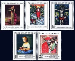 👉 TSCHECHOSLOWAKEI 1969 berühmte GEMÄLDE SC #1658-62 POSTFRISCH KUNST RELIGION - Bild 1 von 1