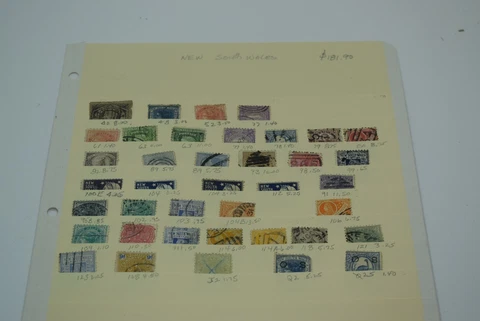 High Value Collection $181 New South Wales Stamps Identified & Priced Cover