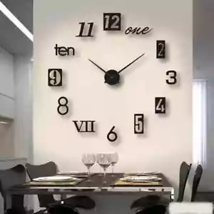 New 3D Roman Numeral Acrylic Mirror Wall Clock Sticker Fashion DIY Quartz Clocks - Picture 1 of 27