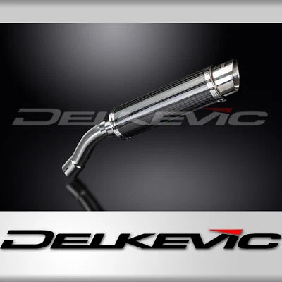 Kit silenciador de escape de carbono redondo BMW F800R 2009-2016 Delkevic 14" - Imagem 1 de 4