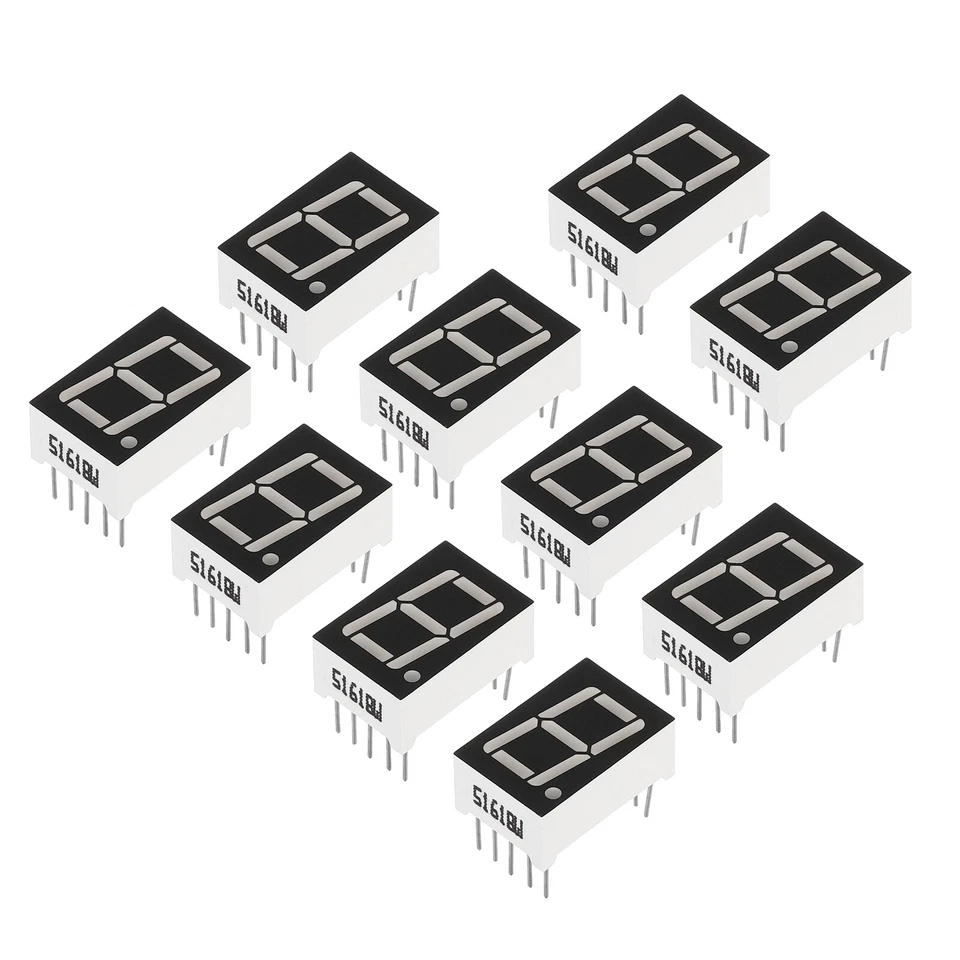 20Pcs Common Anode 7Segment 10Pin 1Bit 3.3V 0.56" LED Display White - Image 1 of 1