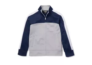 👕 FULL ZIP TRICOT TRACK JACKET Boys Size M Fresh and Elegant By Athletic Works - Picture 1 of 6