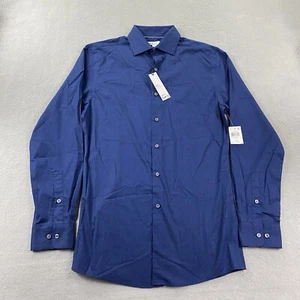 Bar lll Shirt Mens Small Blue Button Up Slim Fit Floral Stretch Casual Comfort - Picture 1 of 7