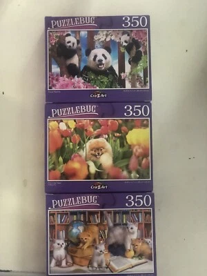 Lot of 3 New  350 Piece Puzzle bug Jigsaw Puzzles  Animals CrazArt  Brand New - Image 1 of 4