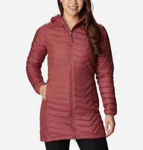 NWT Columbia Powder Lite Mid Hooded Jacket Beetroot Omni-Heat $200 - Picture 1 of 7