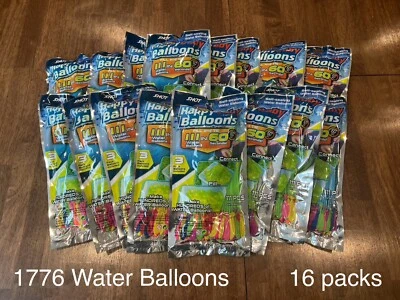 New 1776 Water Balloons Self Sealing And Quick Fill + FREE NOZZLE - Instant Fill - Image 1 of 4