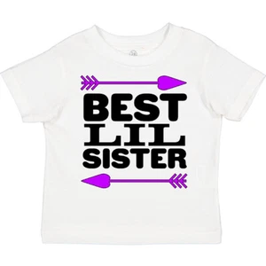 Inktastic Best Lil Sister Toddler T-Shirt Children Sibling New Expecting Big Fun - Picture 1 of 6