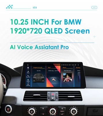 For BMW 5er 525i 530i 545i CCC Radio 10.25" Android 6GB+64GB Car Stereo GPS QLED - Image 1 of 4