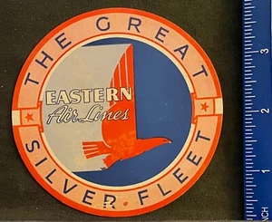 EASTERN AIRLINES Etichetta bagagli The Great Silver Fleet ~ Uccellino rosso nel cielo blu - Foto 1 di 2