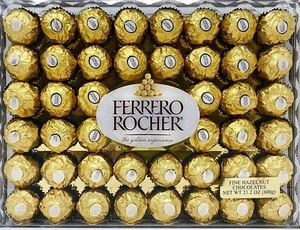 5x 48Ct Ferrero Rocher Chocolates Finos de Avellana Caja de Regalo Snack 21.2oz 600g FRESCO - Imagen 1 de 4